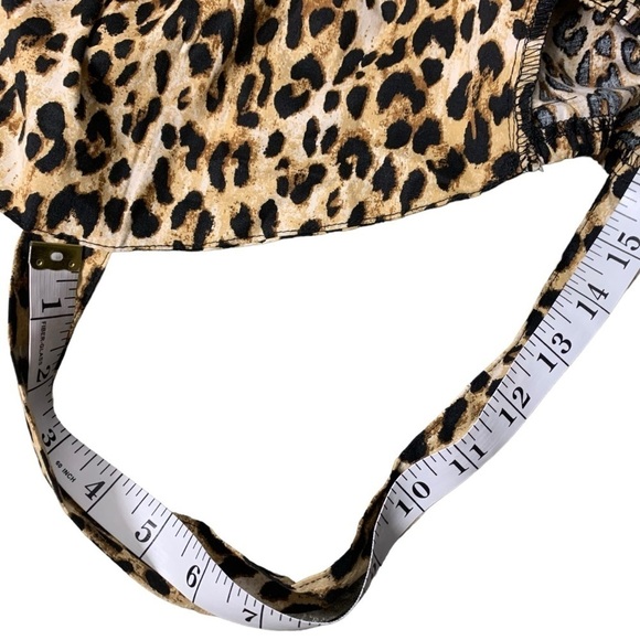 Sleeveless Leopard Print Spandex Zipper Front Sweetheart Strap Top 3XL size - Picture 14 of 14